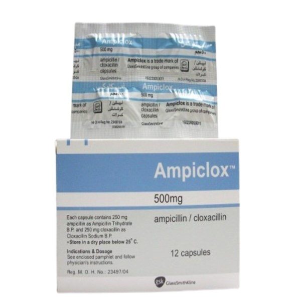 Caps Ampicillin + Cloxacillin ( Ampiclox Beecham)